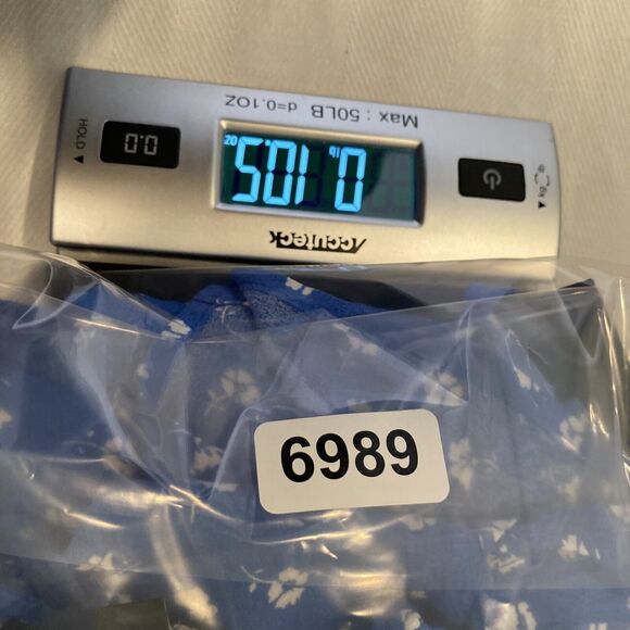 Lulus Maretta Blue and White Floral Print Wrap Midi Dress XS NWT Tie - Picture 10 of 13